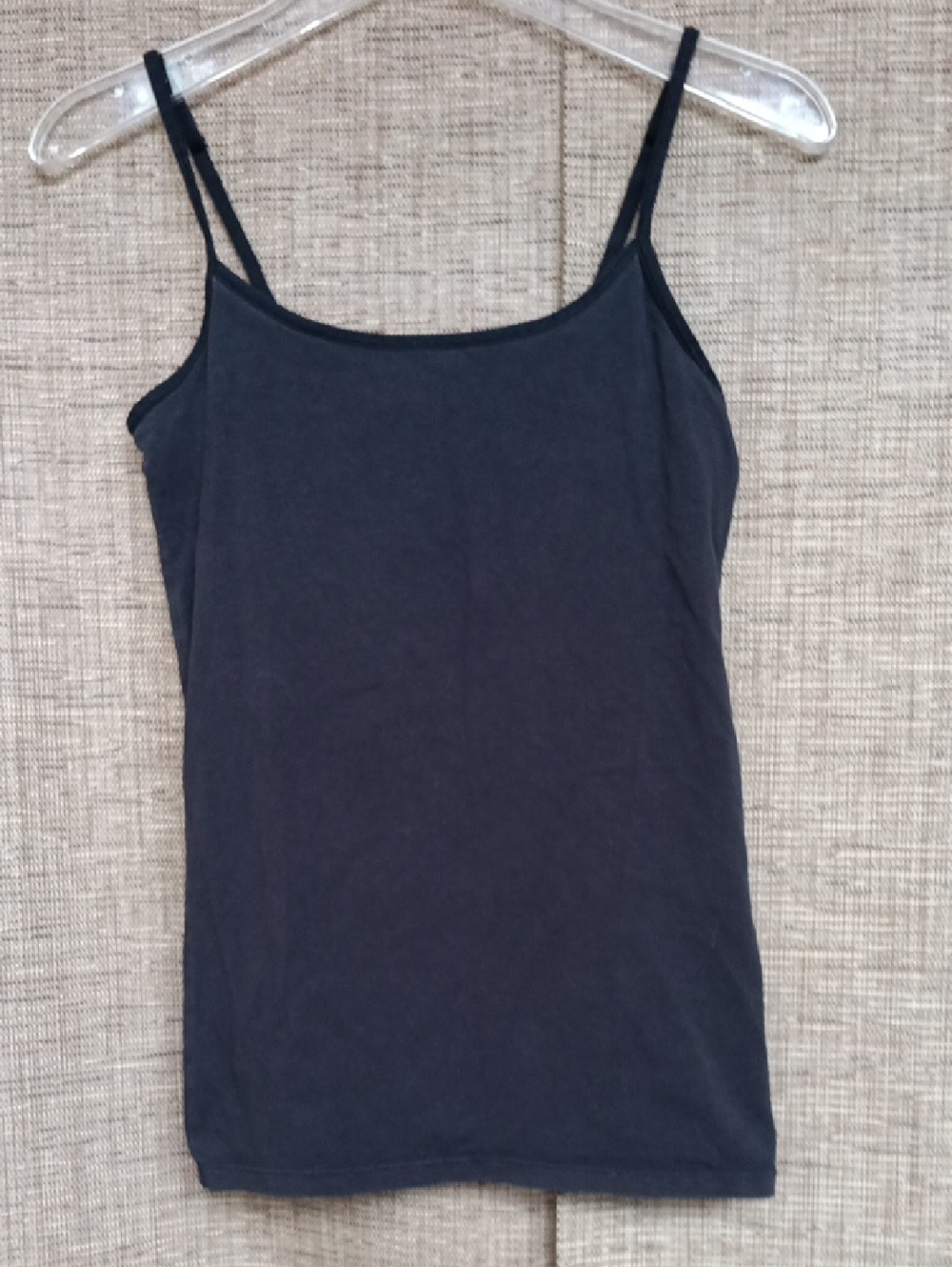 Valerie Bertinelli Black Cotton Camisole Built-in Bra